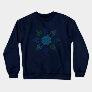 Geometric Ethno Flower Crewneck Sweatshirt